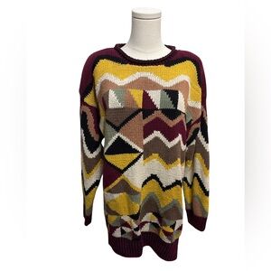 Vintage Colorful Chevron Pattern Sweater